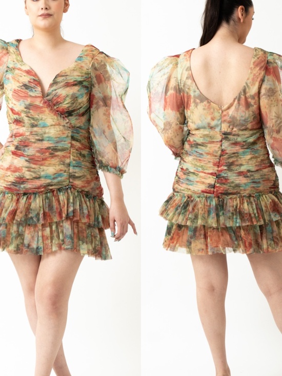 Multicolor short dress - Picture 3 of 6